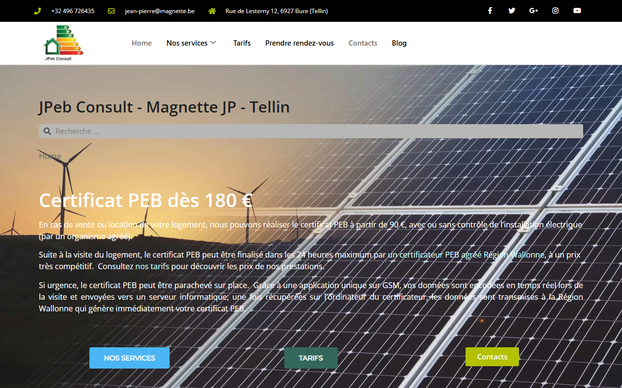 Aperçu du site JP Consult