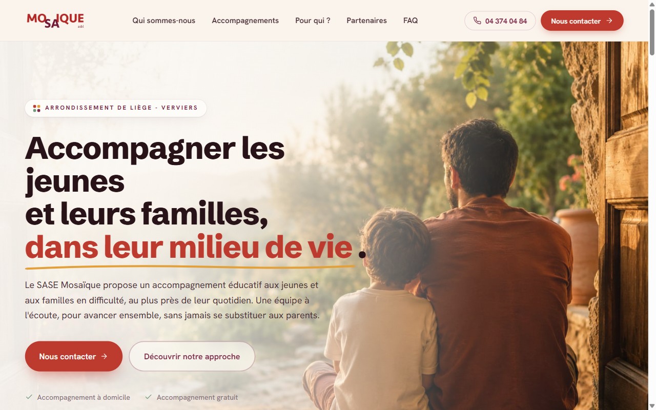 Aperçu du site SASE Mosaïque